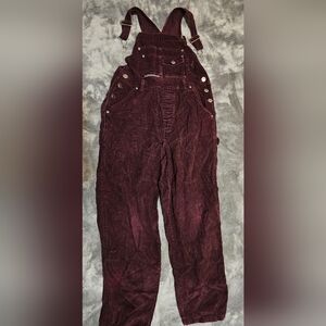 Vintage Squeeze Burgundy Overalls